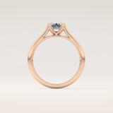 1.02 CT Emerald Shaped Solitaire Moissanite Engagement Ring