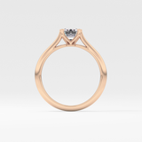 Emerald Solitaire Lab Grown Diamond Engagement Ring