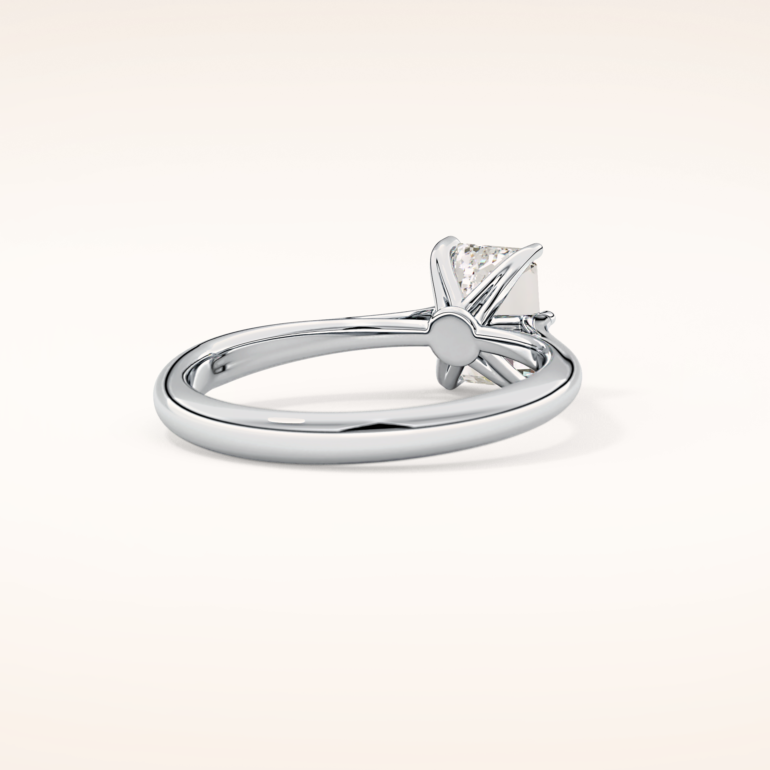 1.02 CT Emerald Shaped Solitaire Moissanite Engagement Ring