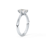Emerald Solitaire Lab Grown Diamond Engagement Ring