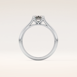 1.02 CT Emerald Shaped Solitaire Moissanite Engagement Ring