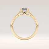 1.21 CT Radiant Shaped Solitaire Moissanite Engagement Ring