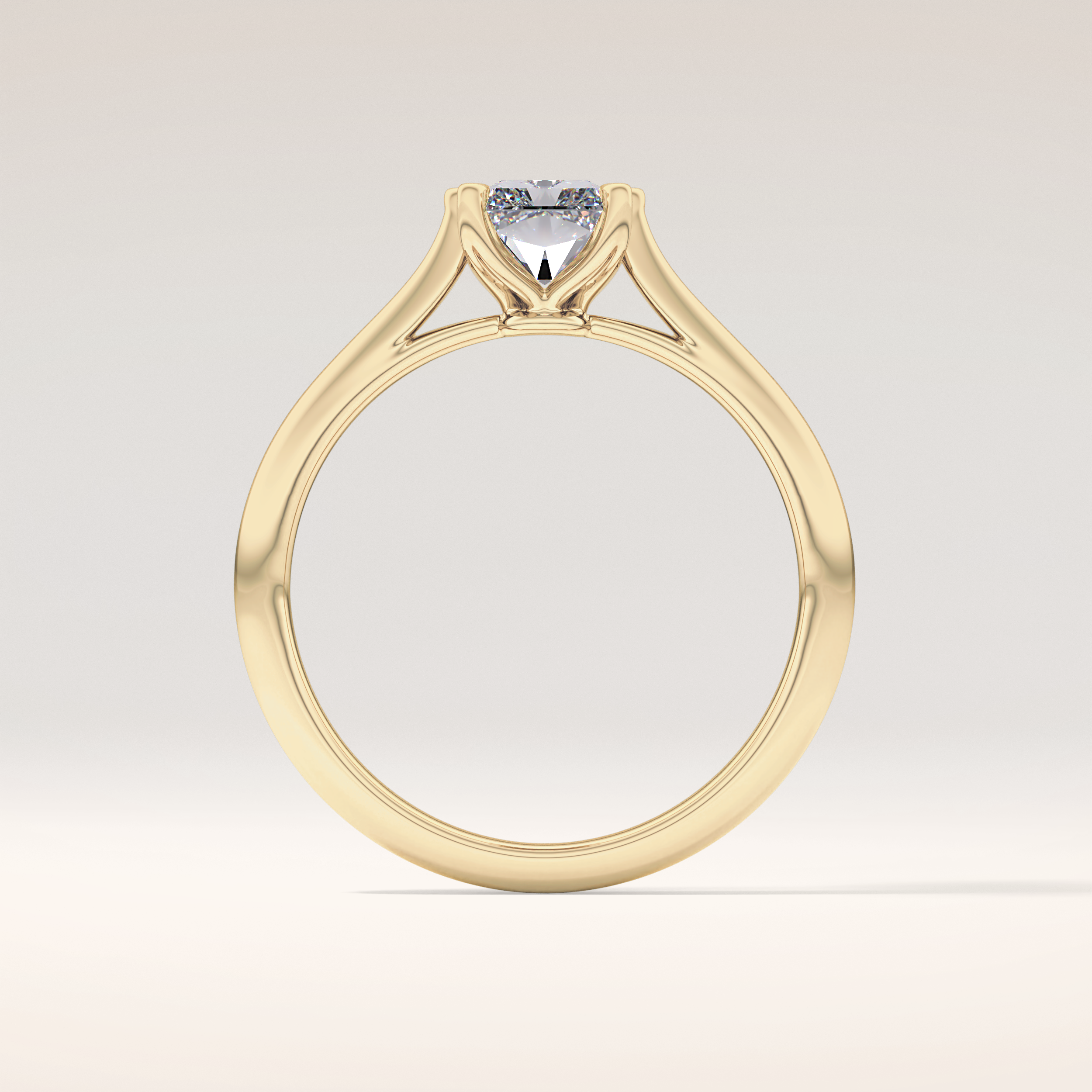 1.21 CT Radiant Shaped Solitaire Moissanite Engagement Ring