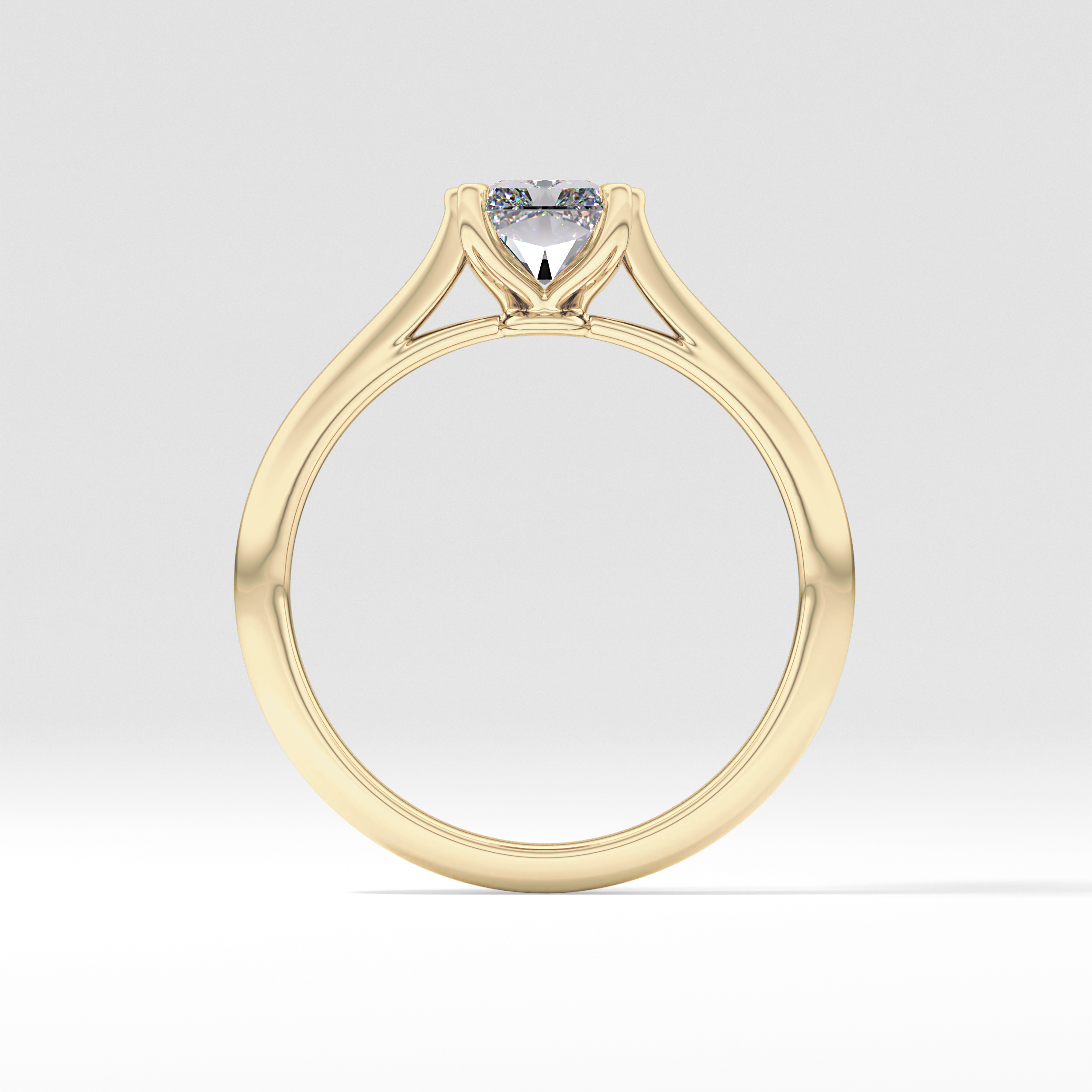 Radiant Solitaire Lab Grown Diamond Engagement Ring