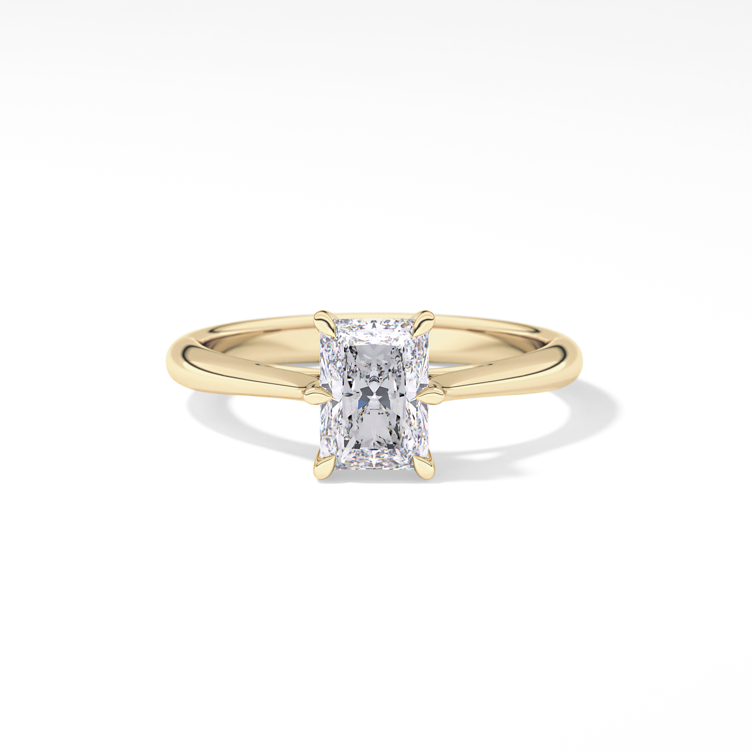 Radiant Solitaire Lab Grown Diamond Engagement Ring