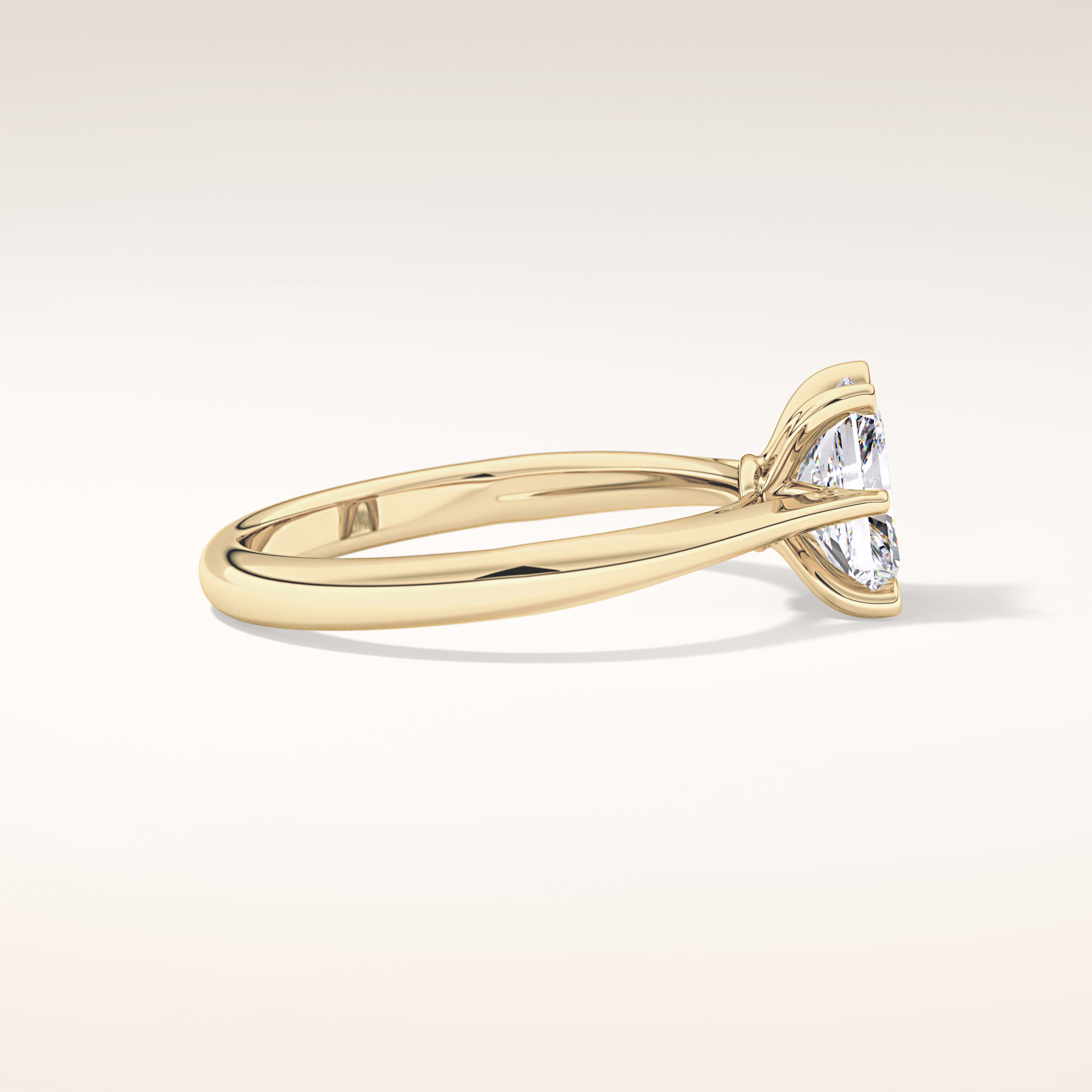 1.21 CT Radiant Shaped Solitaire Moissanite Engagement Ring