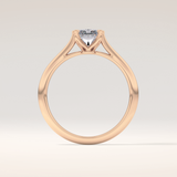 1.21 CT Radiant Shaped Solitaire Moissanite Engagement Ring
