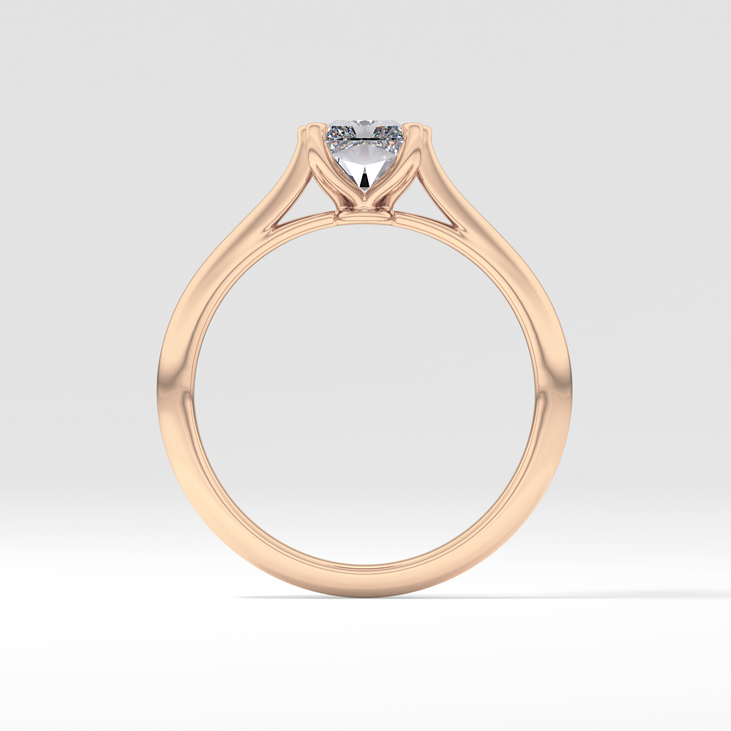 Radiant Solitaire Lab Grown Diamond Engagement Ring