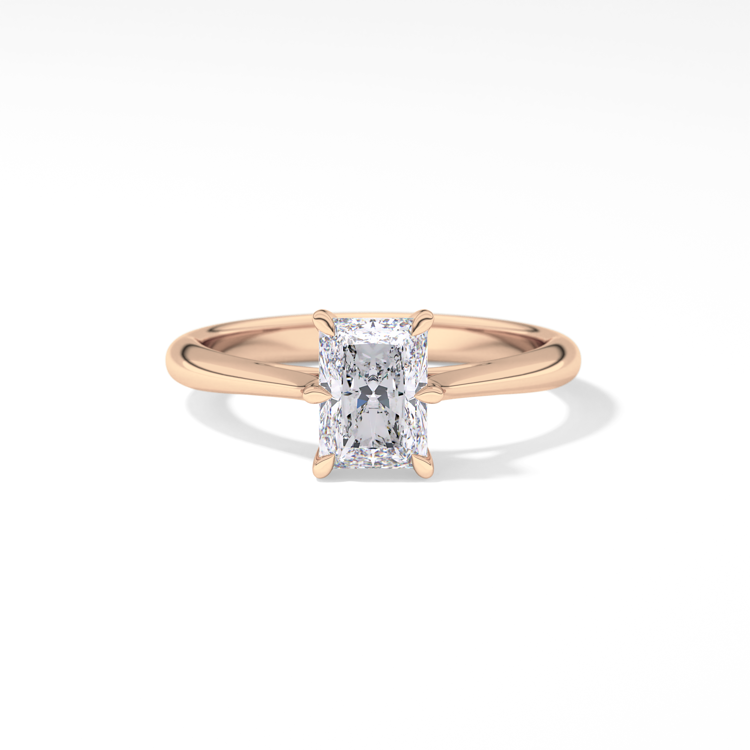 Radiant Solitaire Lab Grown Diamond Engagement Ring