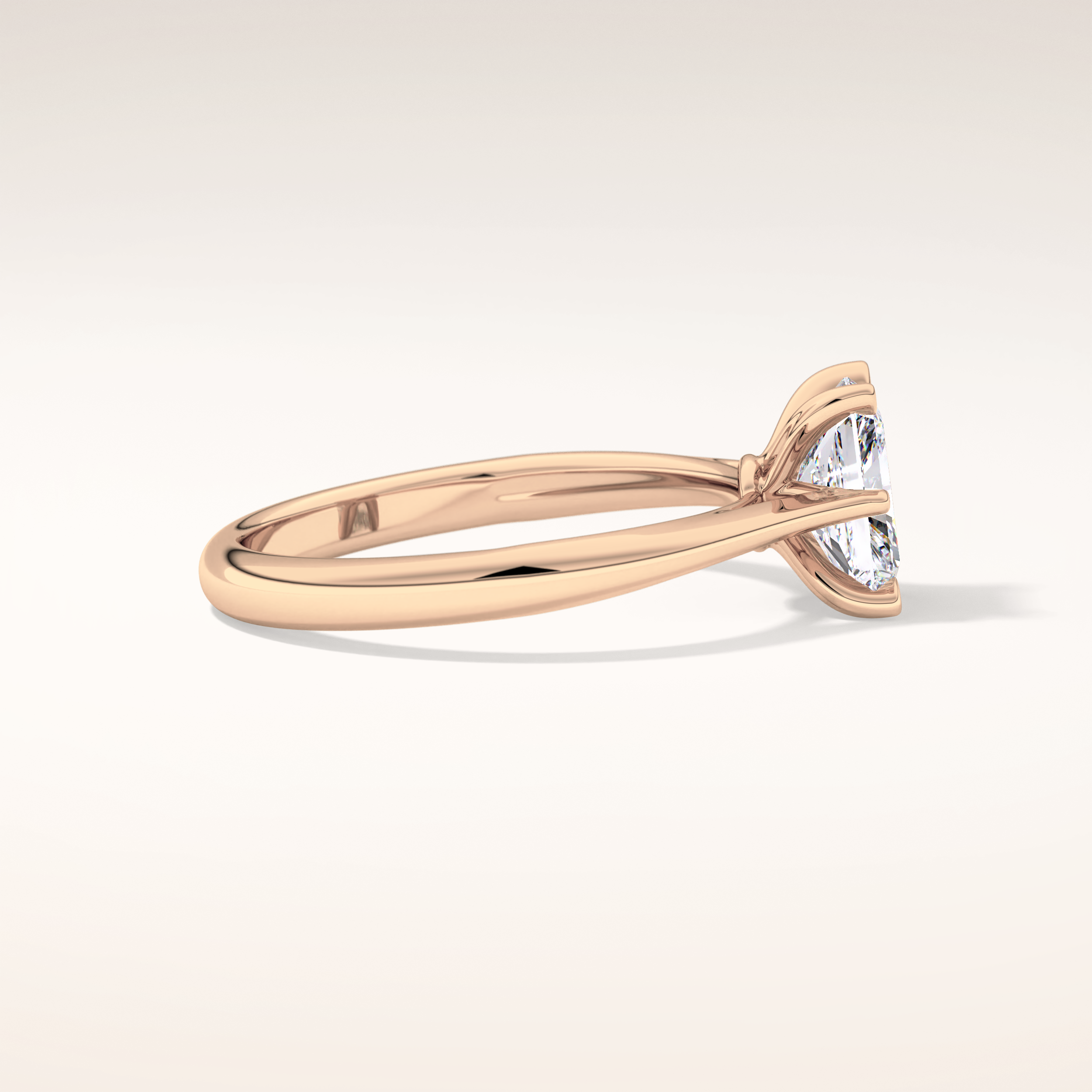 1.21 CT Radiant Shaped Solitaire Moissanite Engagement Ring