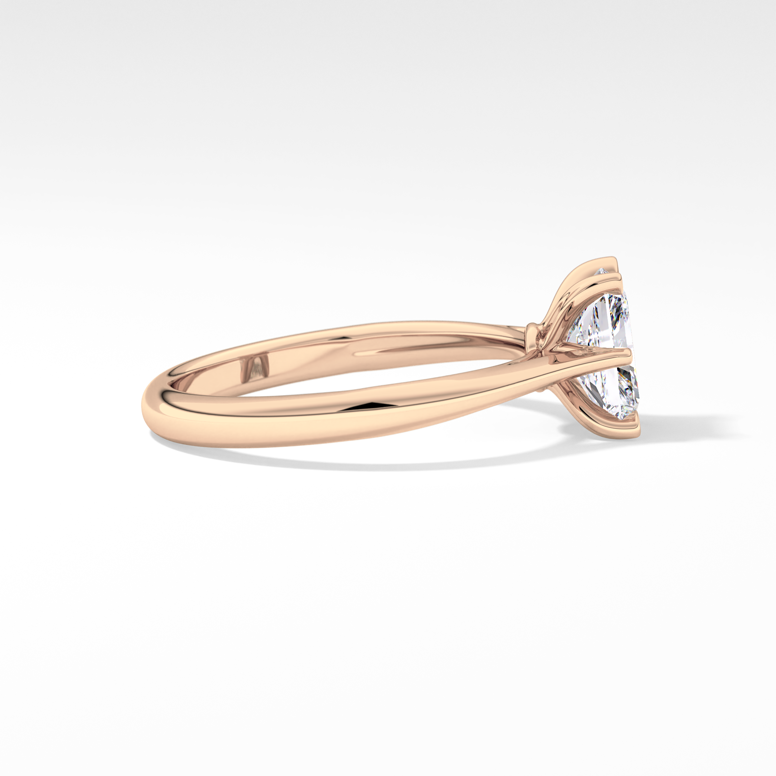 Radiant Solitaire Lab Grown Diamond Engagement Ring