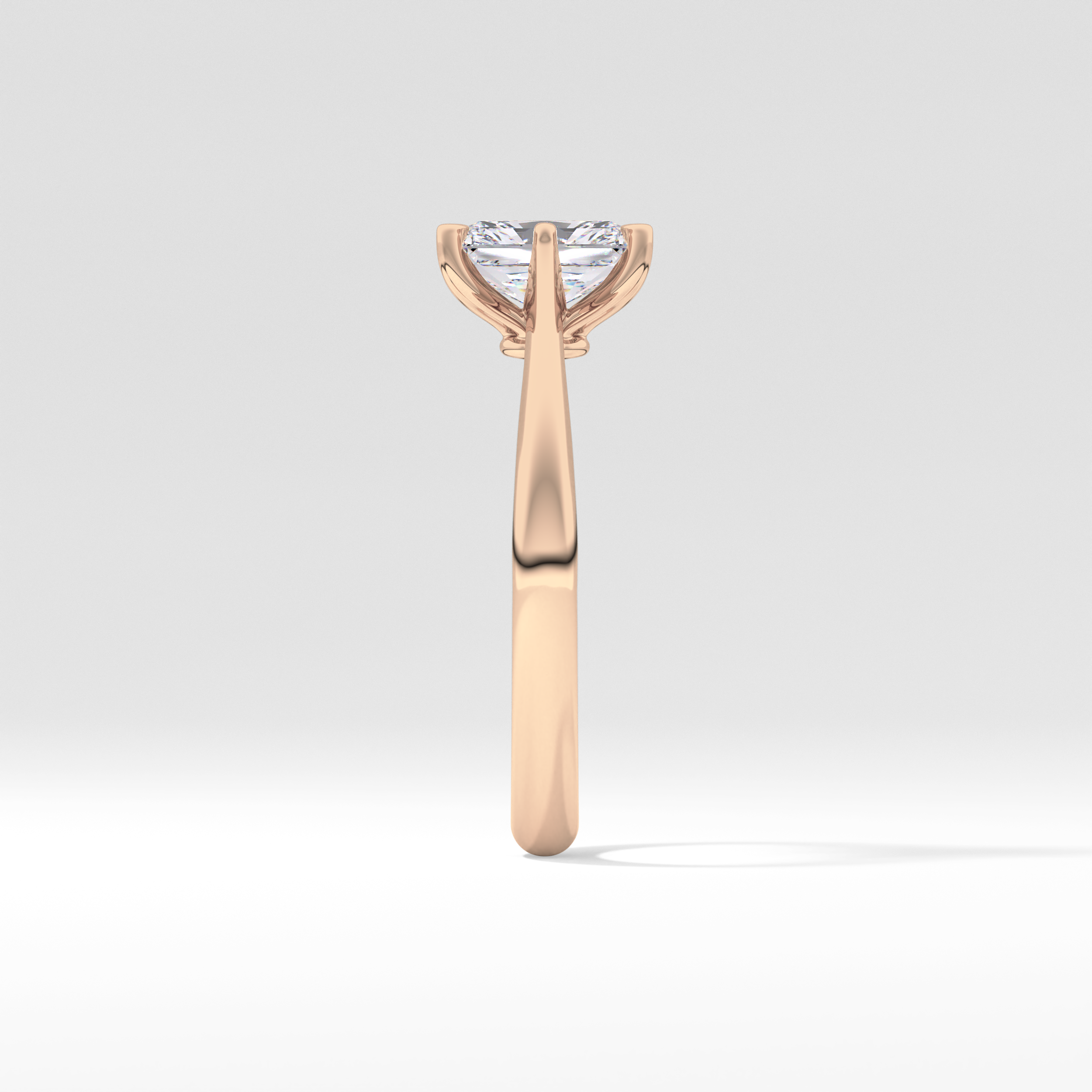 Radiant Solitaire Lab Grown Diamond Engagement Ring