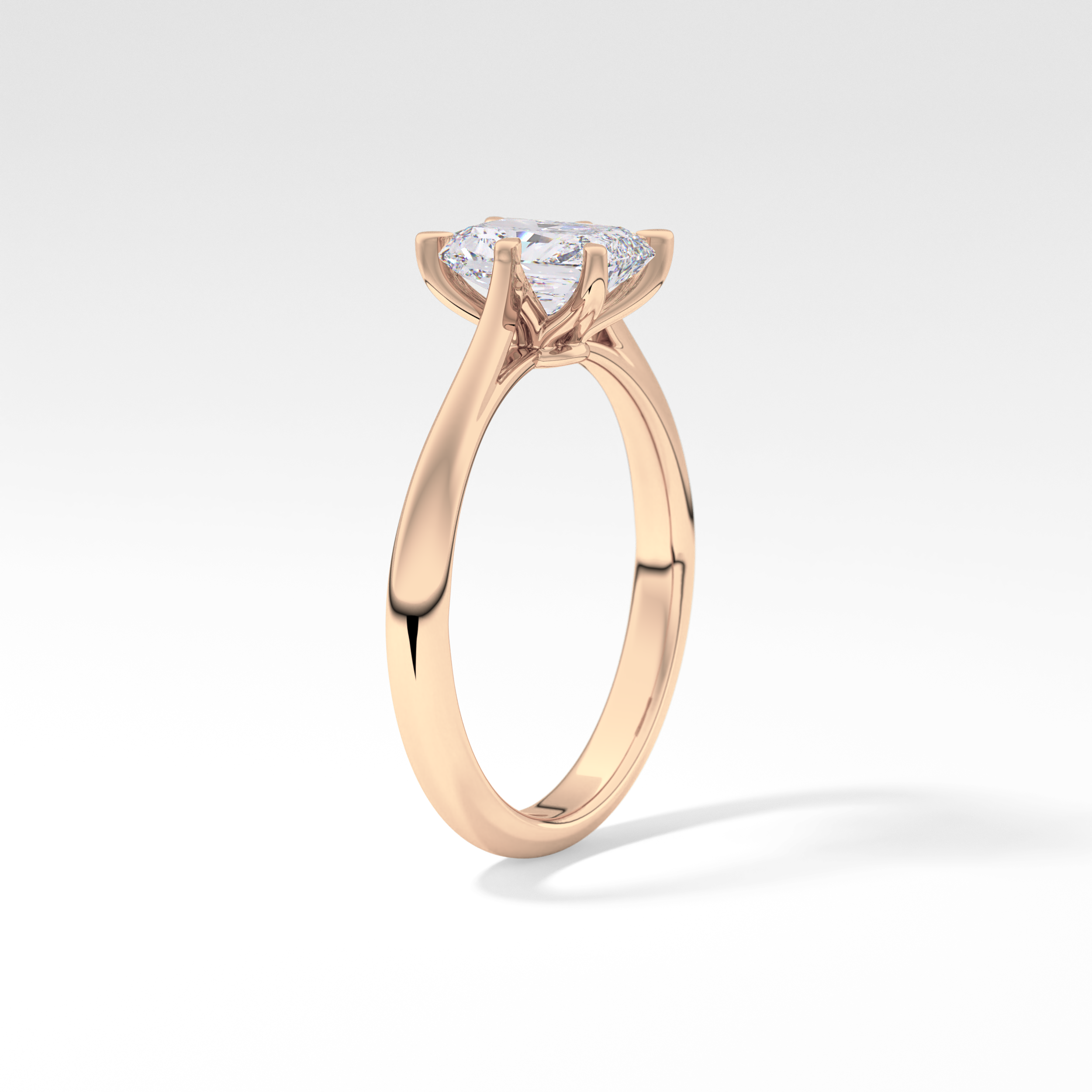 Radiant Solitaire Lab Grown Diamond Engagement Ring