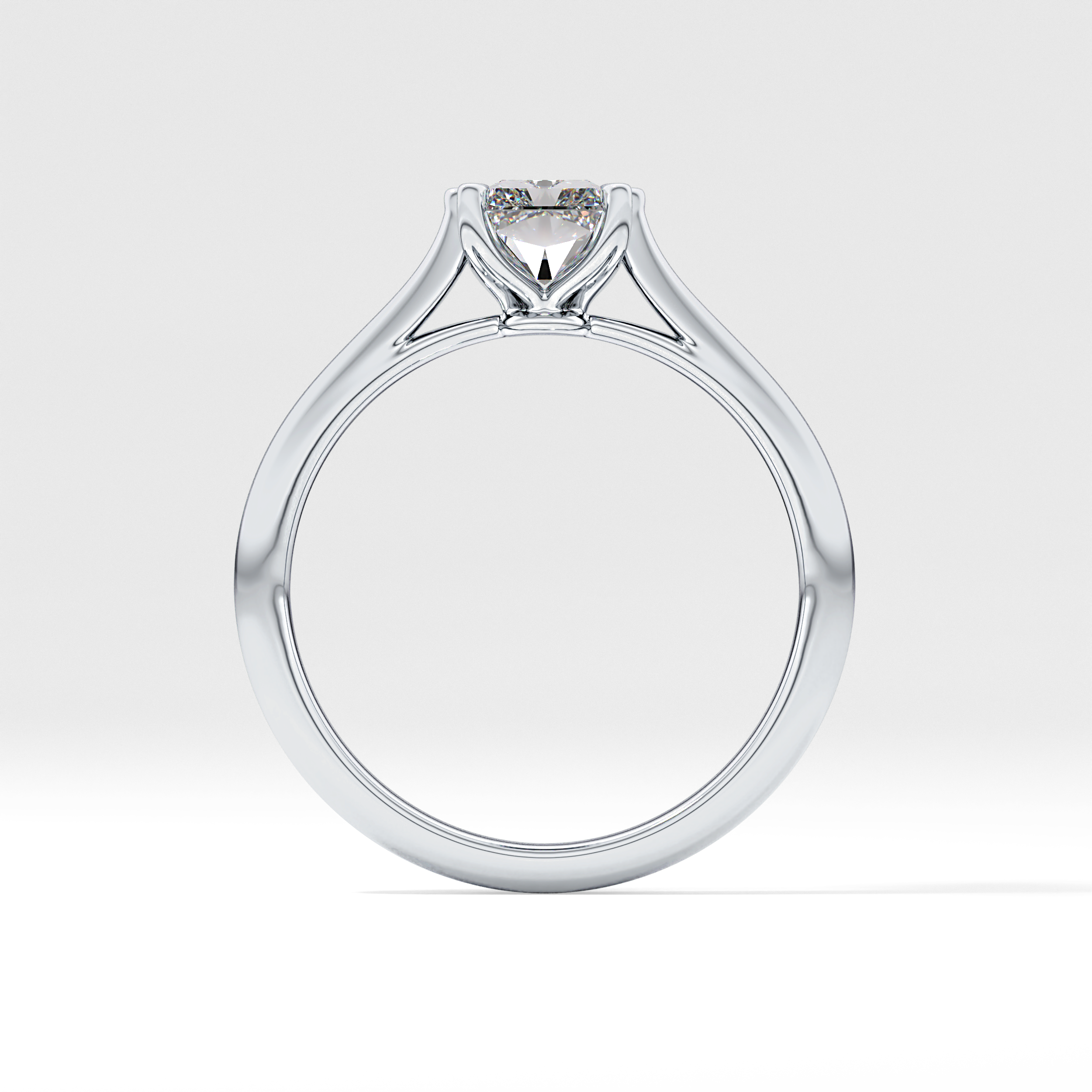 Radiant Solitaire Lab Grown Diamond Engagement Ring