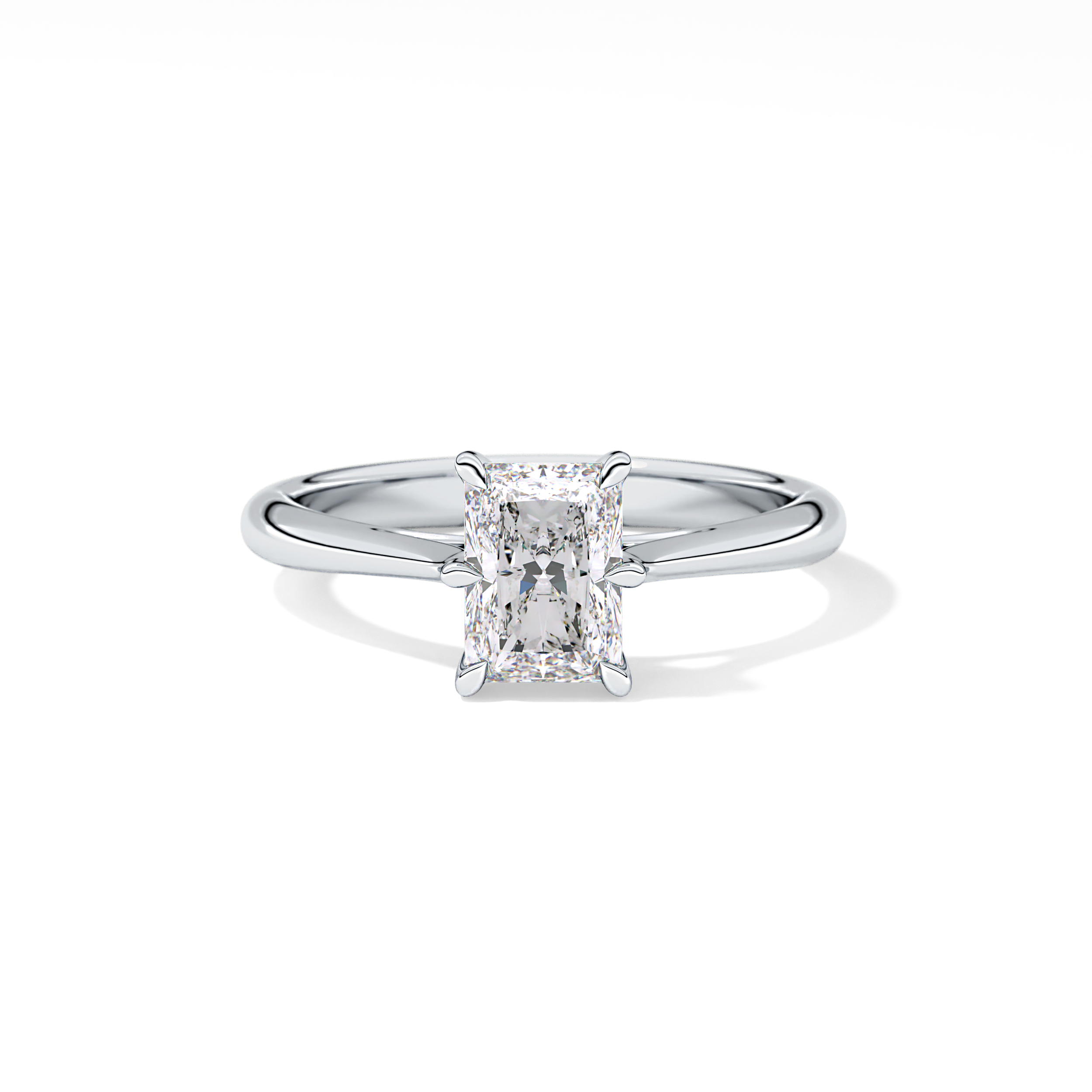Radiant Solitaire Lab Grown Diamond Engagement Ring