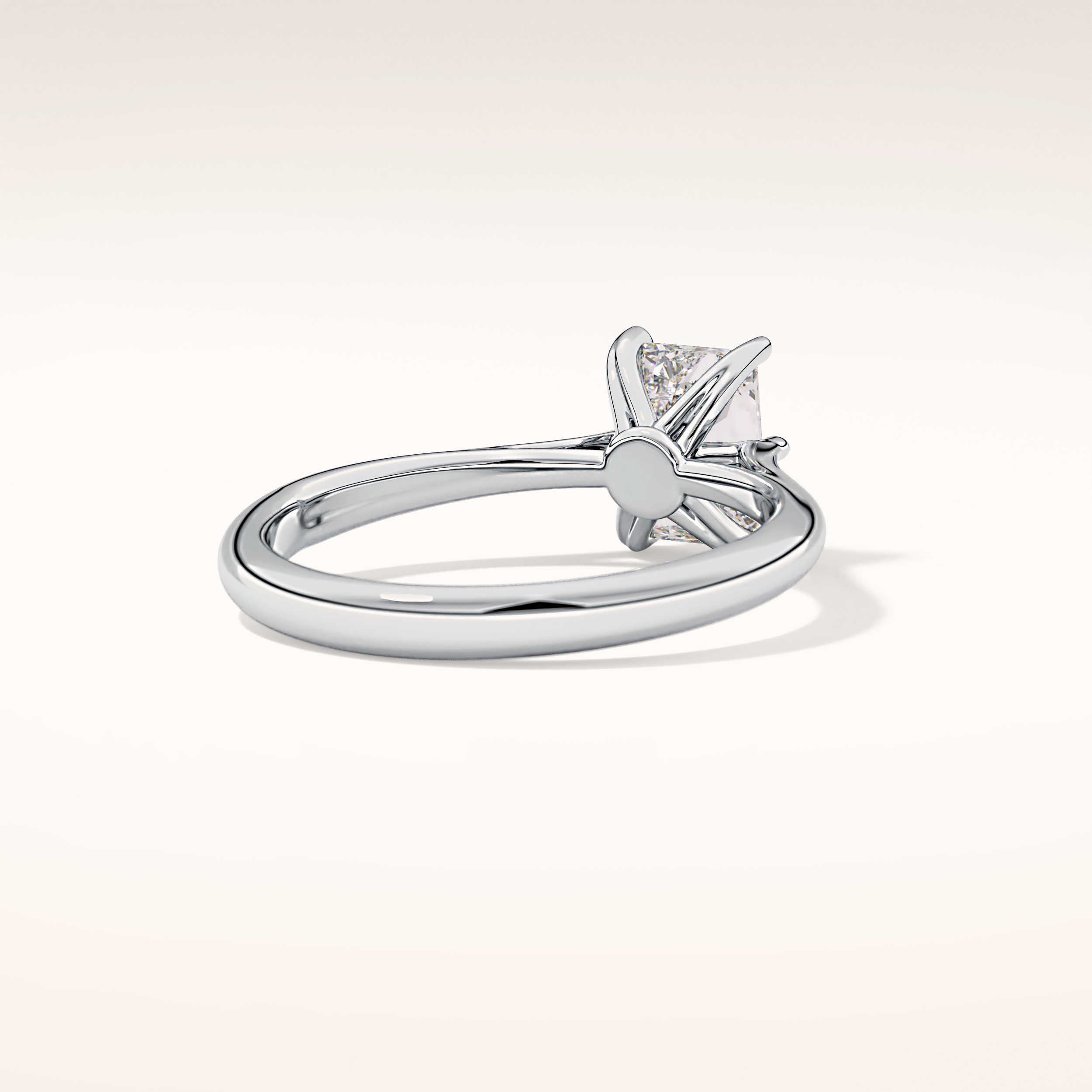 1.21 CT Radiant Shaped Solitaire Moissanite Engagement Ring