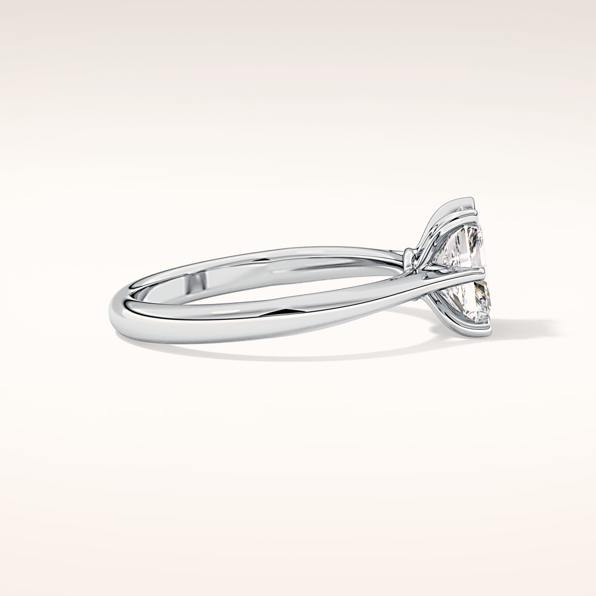 1.21 CT Radiant Shaped Solitaire Moissanite Engagement Ring