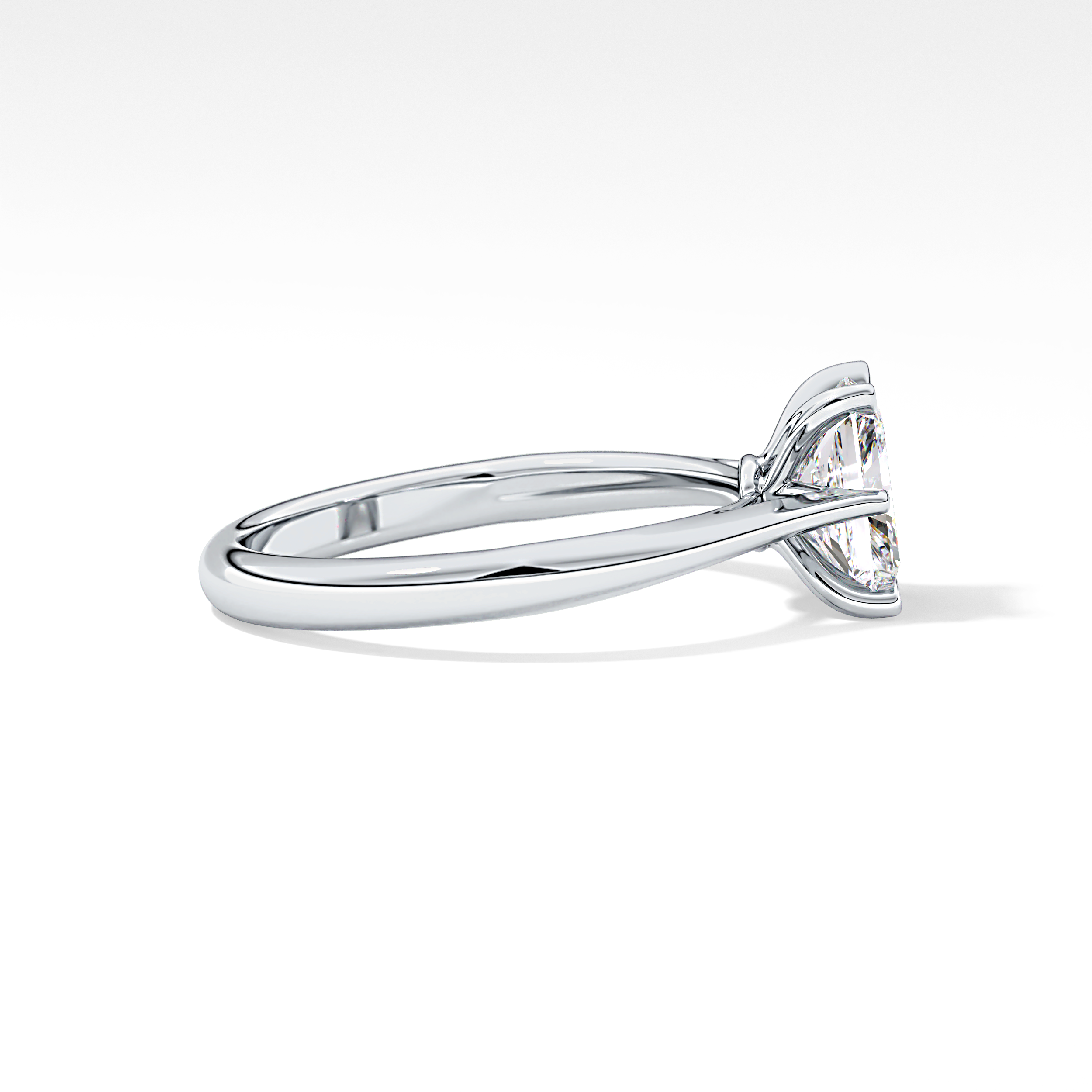 Radiant Solitaire Lab Grown Diamond Engagement Ring