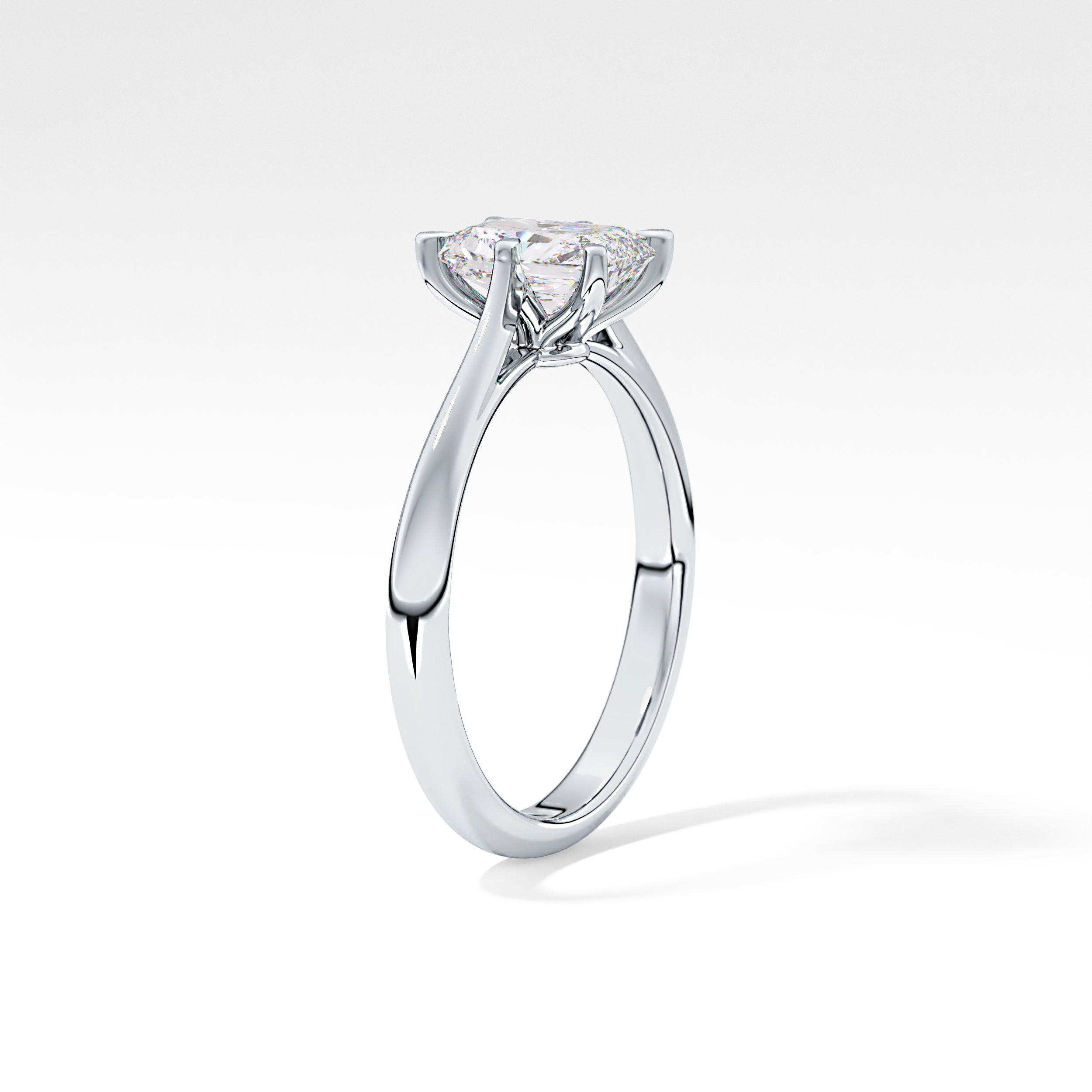 Radiant Solitaire Lab Grown Diamond Engagement Ring
