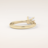 1.04 CT Princess Shaped Solitaire Moissanite Engagement Ring