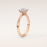 1.04 CT Princess Shaped Solitaire Moissanite Engagement Ring