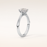 1.04 CT Princess Shaped Solitaire Moissanite Engagement Ring