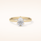 0.93 CT Pear Shaped Solitaire Moissanite Engagement Ring