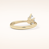 0.93 CT Pear Shaped Solitaire Moissanite Engagement Ring