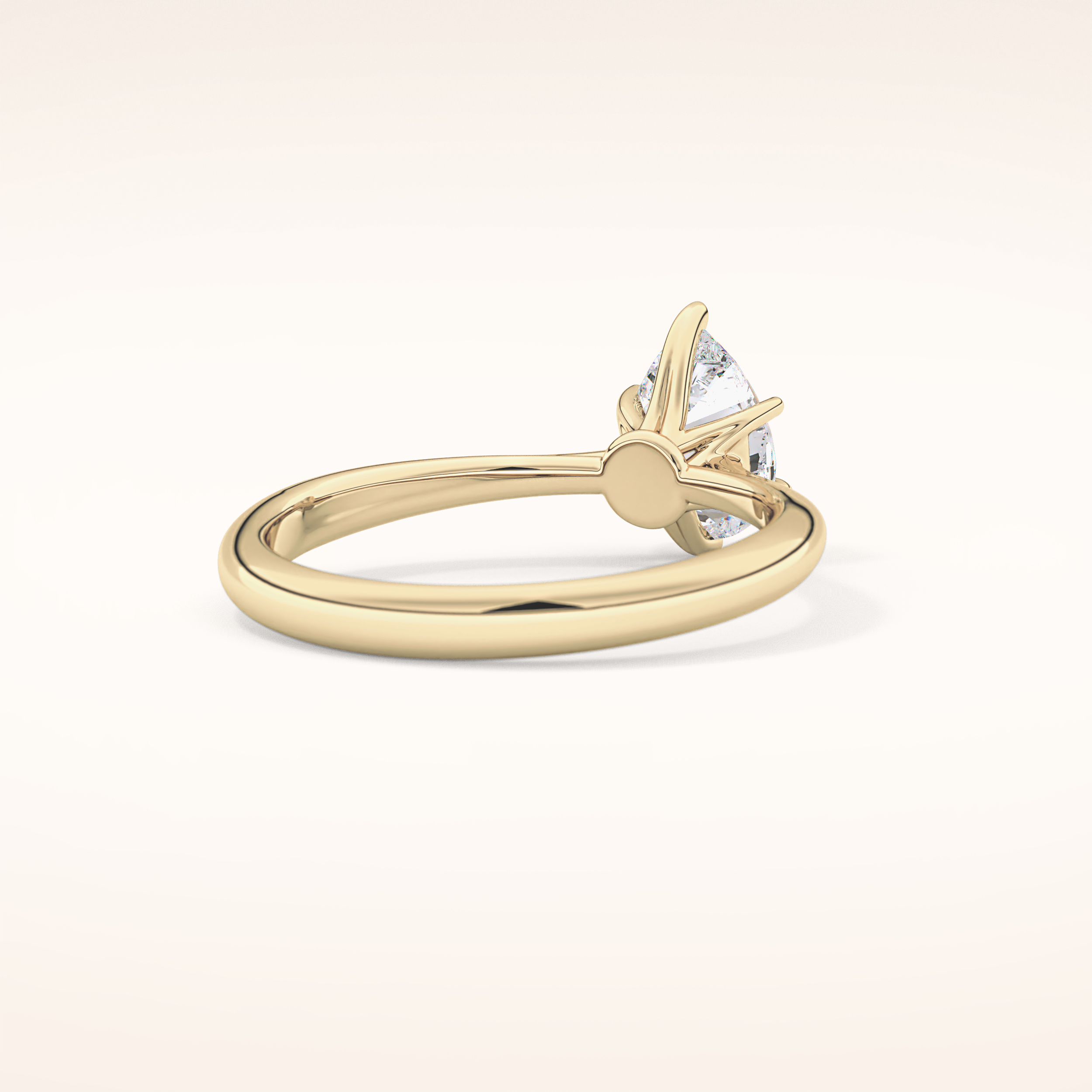 0.93 CT Pear Shaped Solitaire Moissanite Engagement Ring
