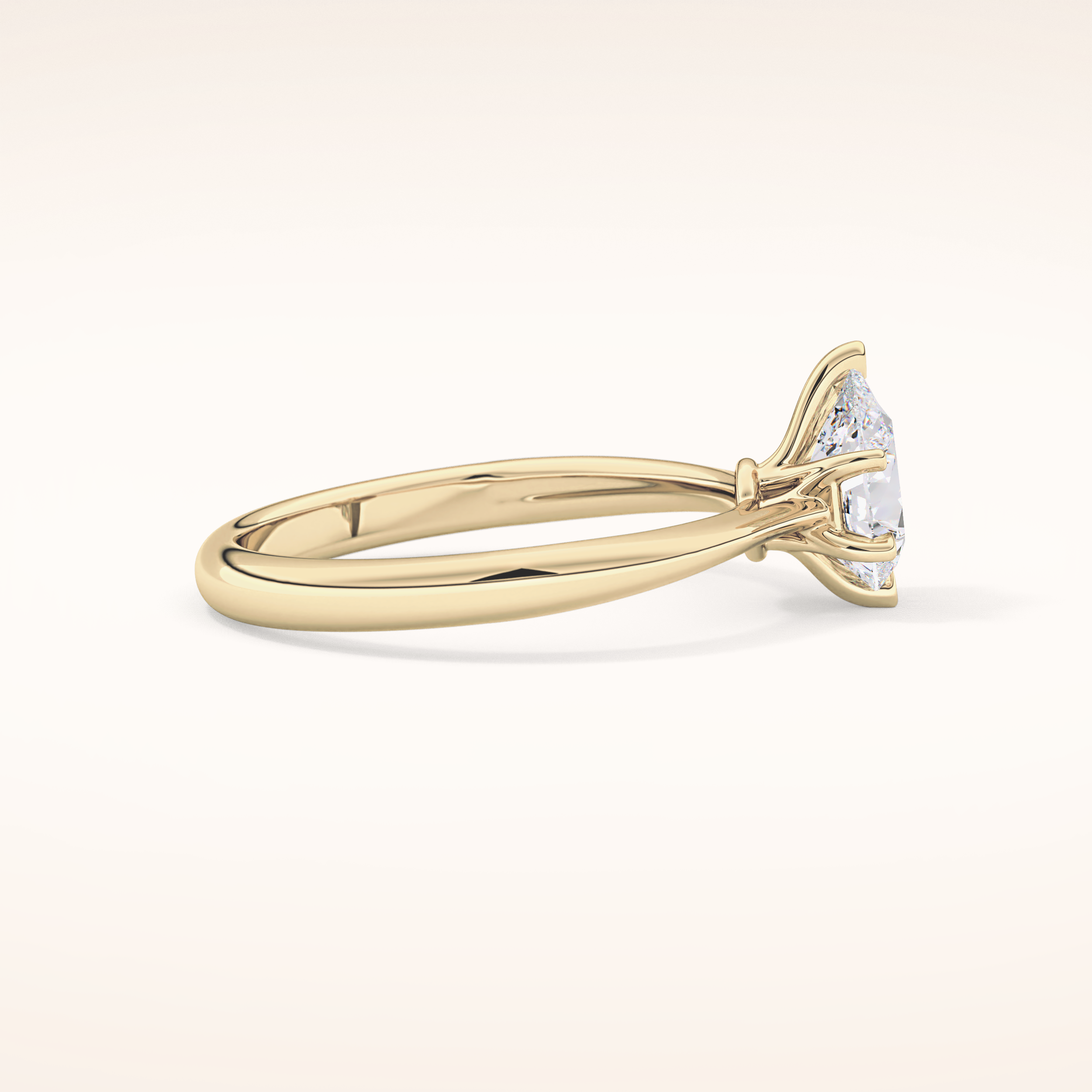 0.93 CT Pear Shaped Solitaire Moissanite Engagement Ring