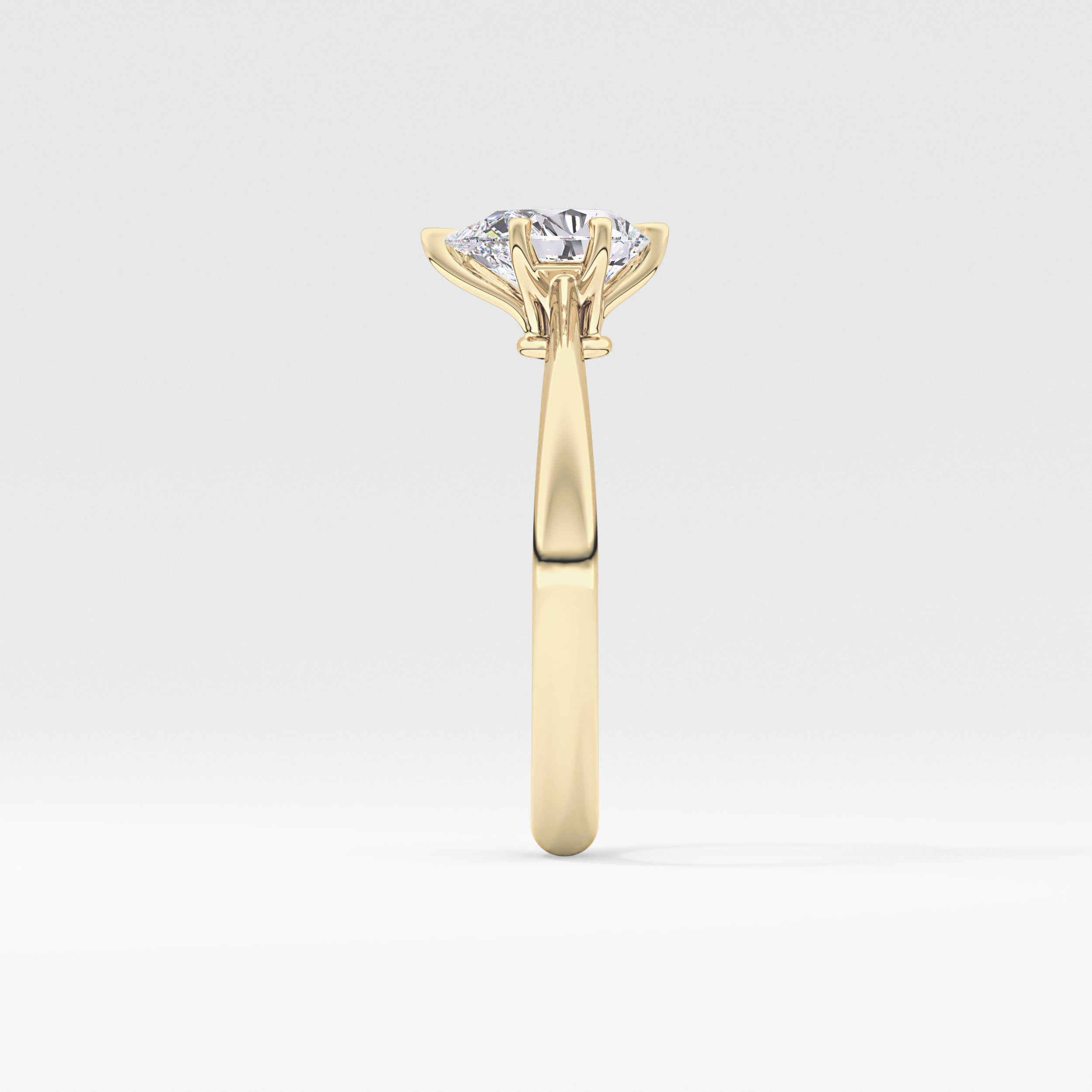 Pear Solitaire Lab Grown Diamond Engagement Ring
