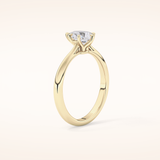 0.93 CT Pear Shaped Solitaire Moissanite Engagement Ring