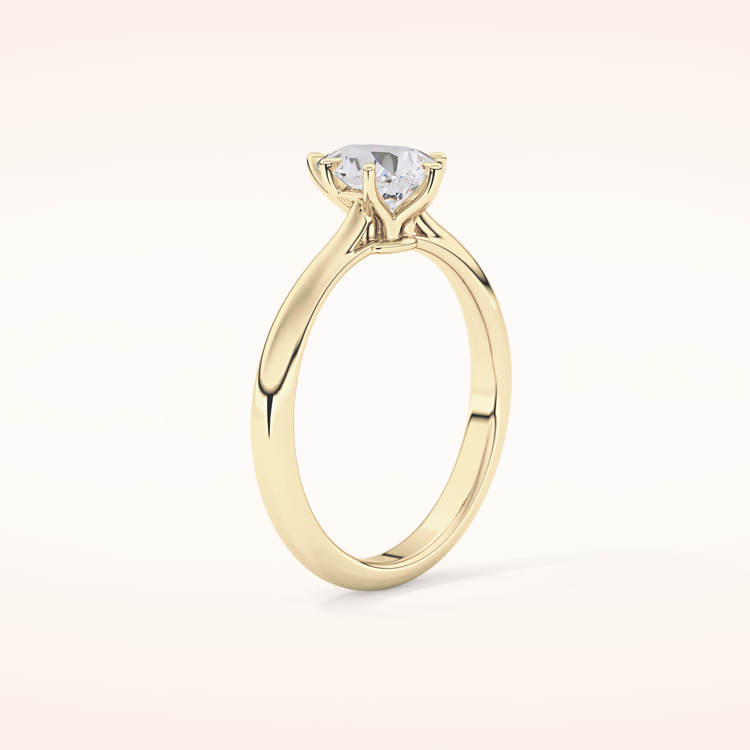 0.93 CT Pear Shaped Solitaire Moissanite Engagement Ring