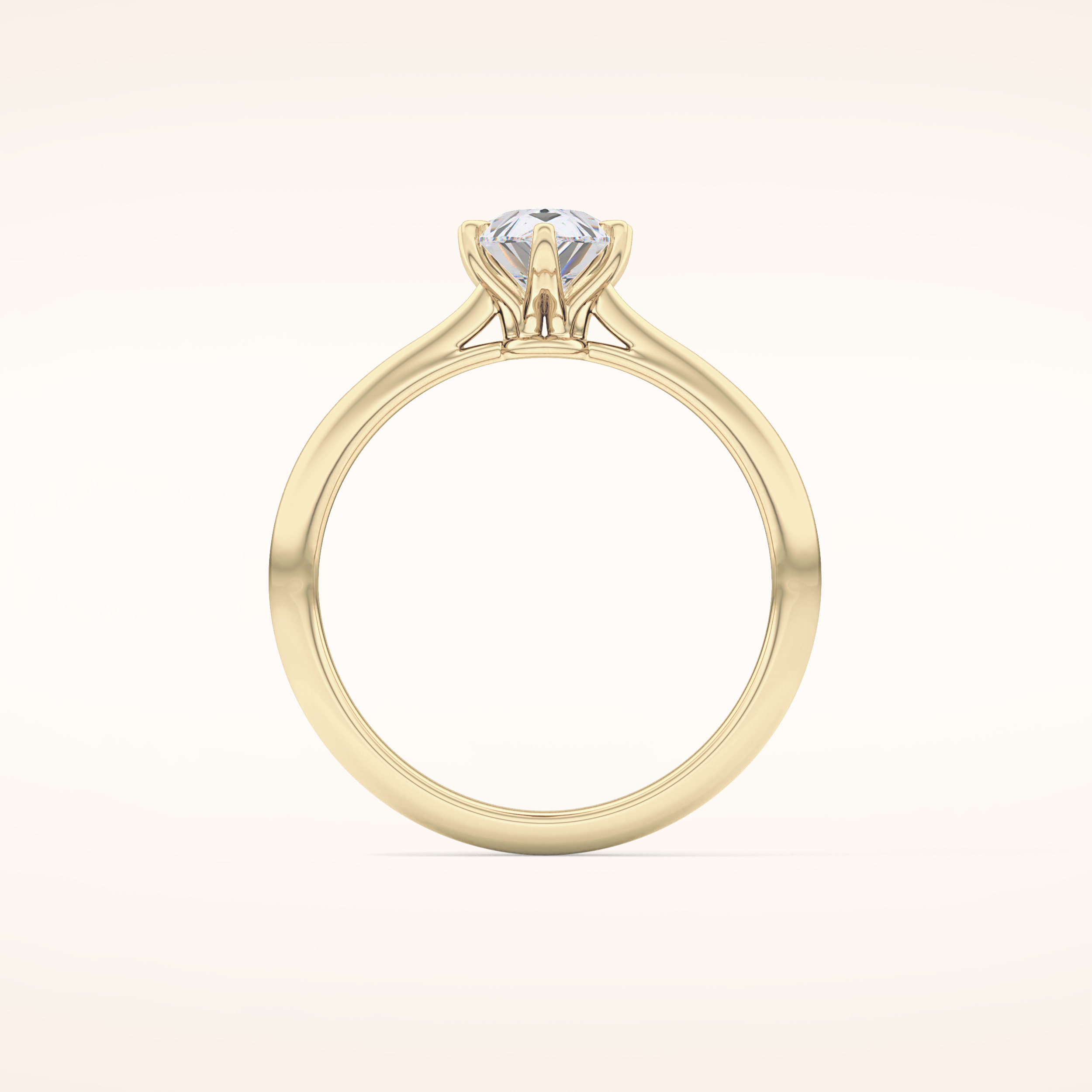 0.93 CT Pear Shaped Solitaire Moissanite Engagement Ring