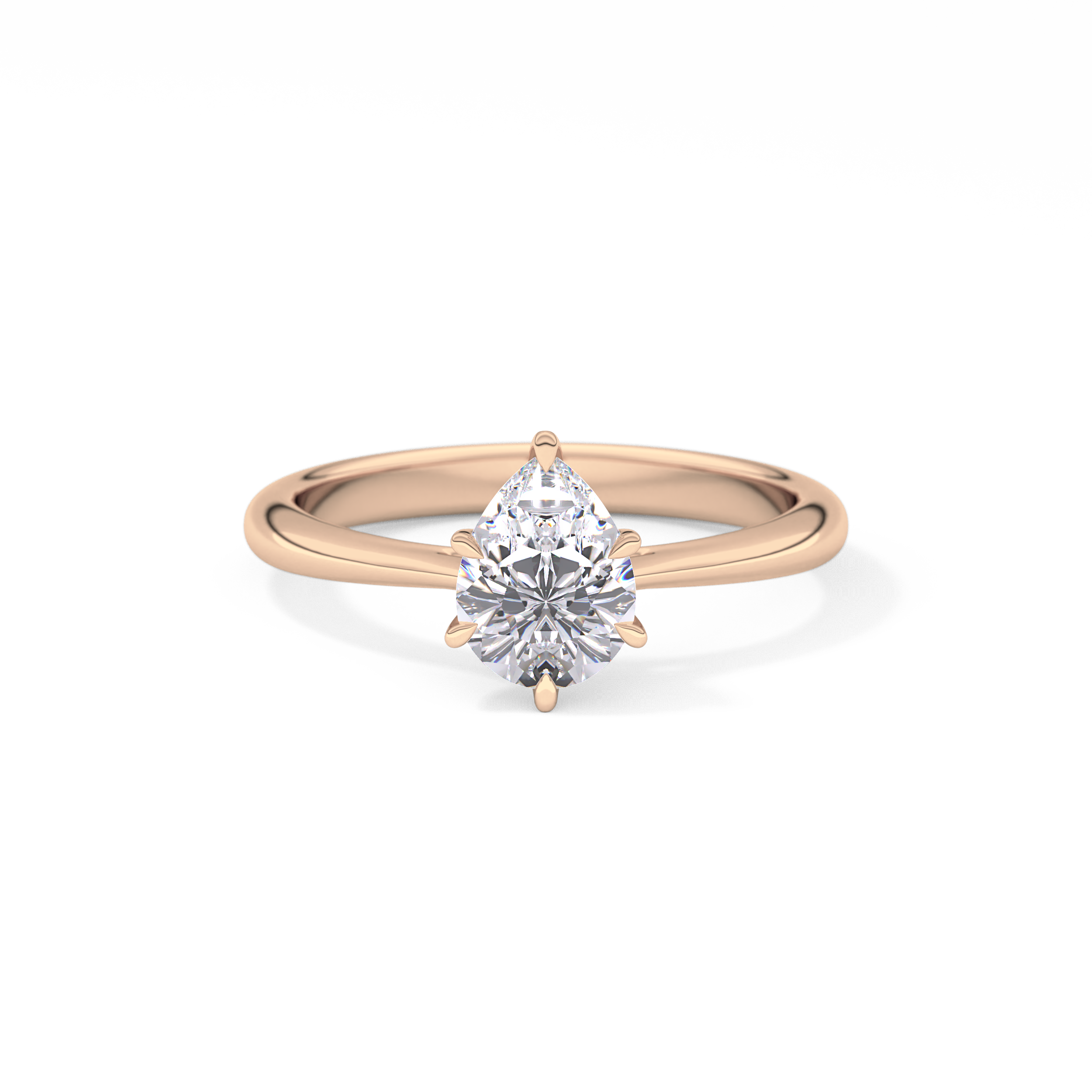 Pear Solitaire Lab Grown Diamond Engagement Ring