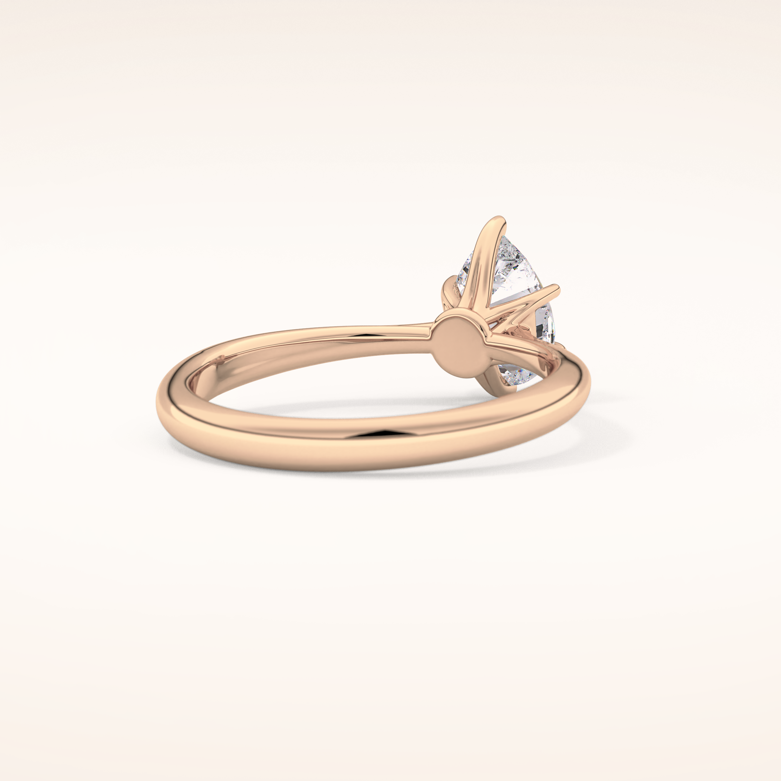 0.93 CT Pear Shaped Solitaire Moissanite Engagement Ring
