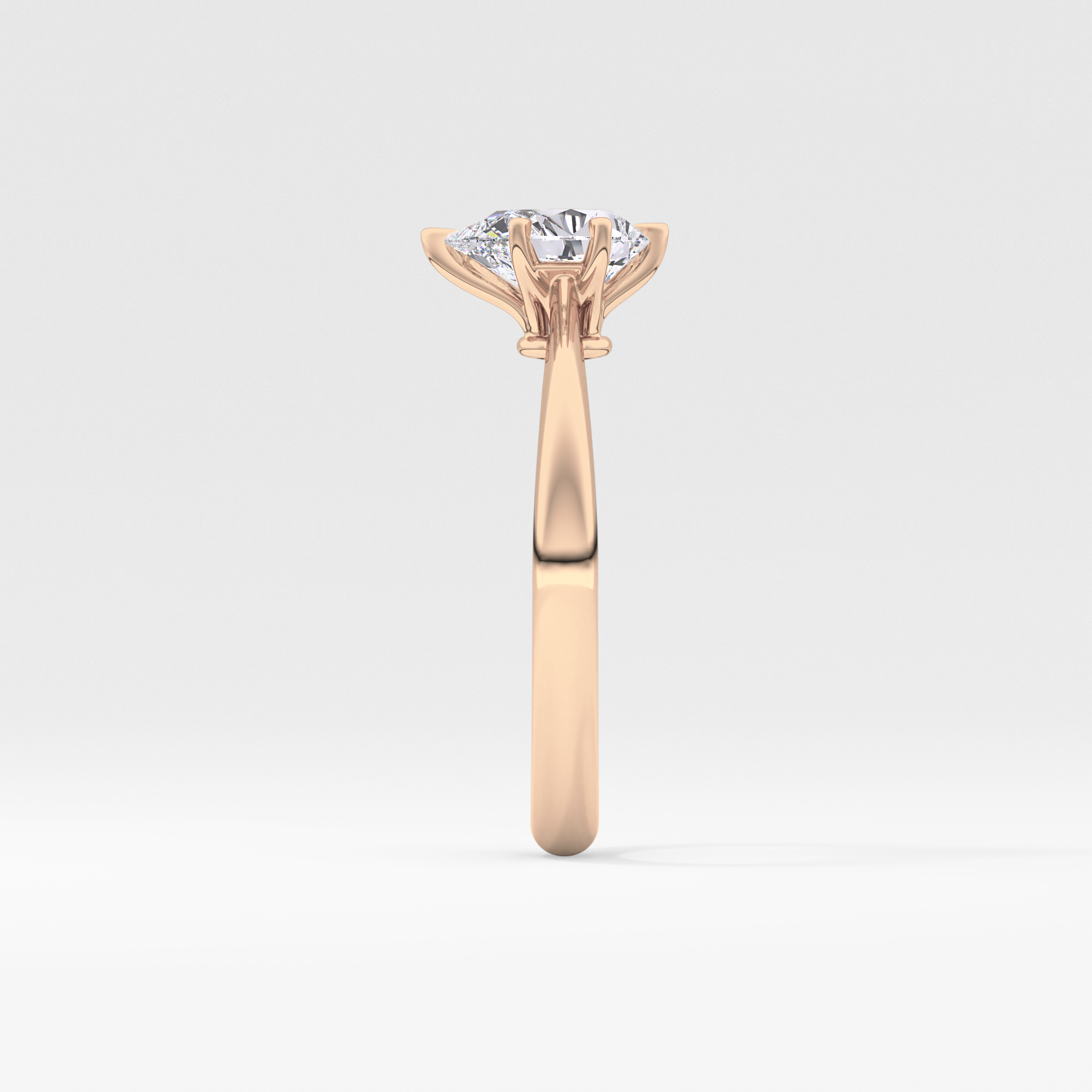 Pear Solitaire Lab Grown Diamond Engagement Ring