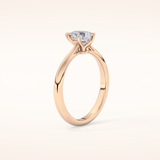 0.93 CT Pear Shaped Solitaire Moissanite Engagement Ring