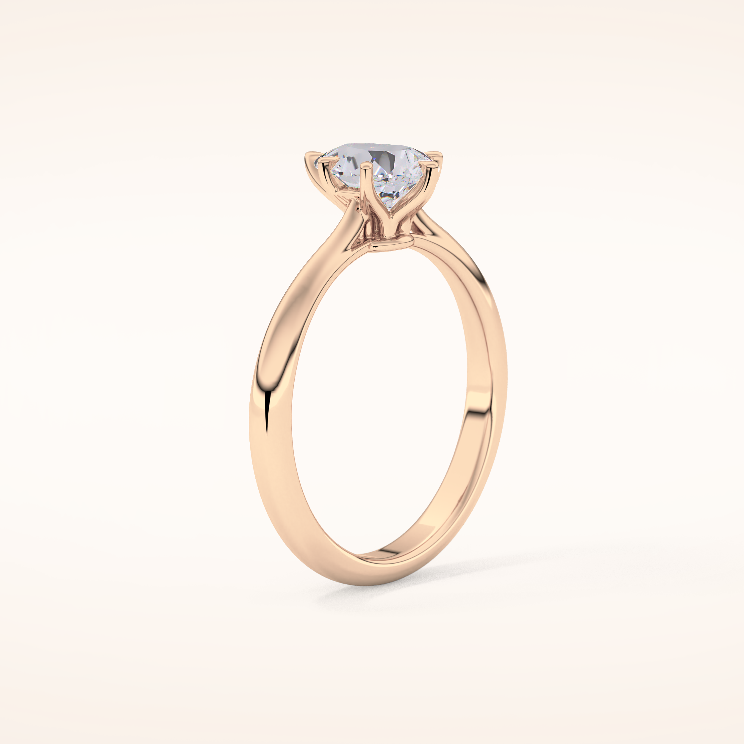 0.93 CT Pear Shaped Solitaire Moissanite Engagement Ring
