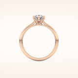 0.93 CT Pear Shaped Solitaire Moissanite Engagement Ring