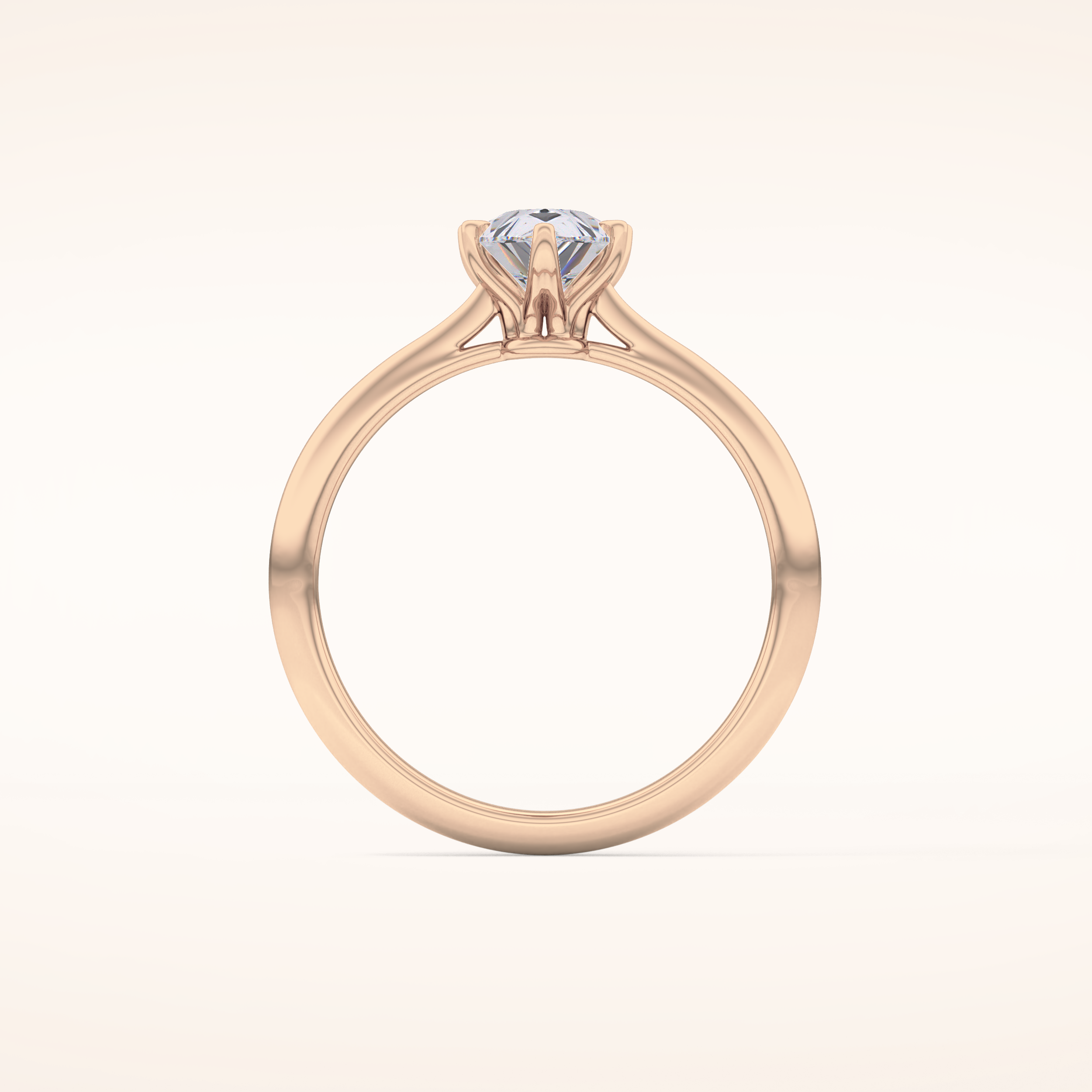 0.93 CT Pear Shaped Solitaire Moissanite Engagement Ring