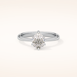 0.93 CT Pear Shaped Solitaire Moissanite Engagement Ring