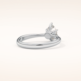0.93 CT Pear Shaped Solitaire Moissanite Engagement Ring