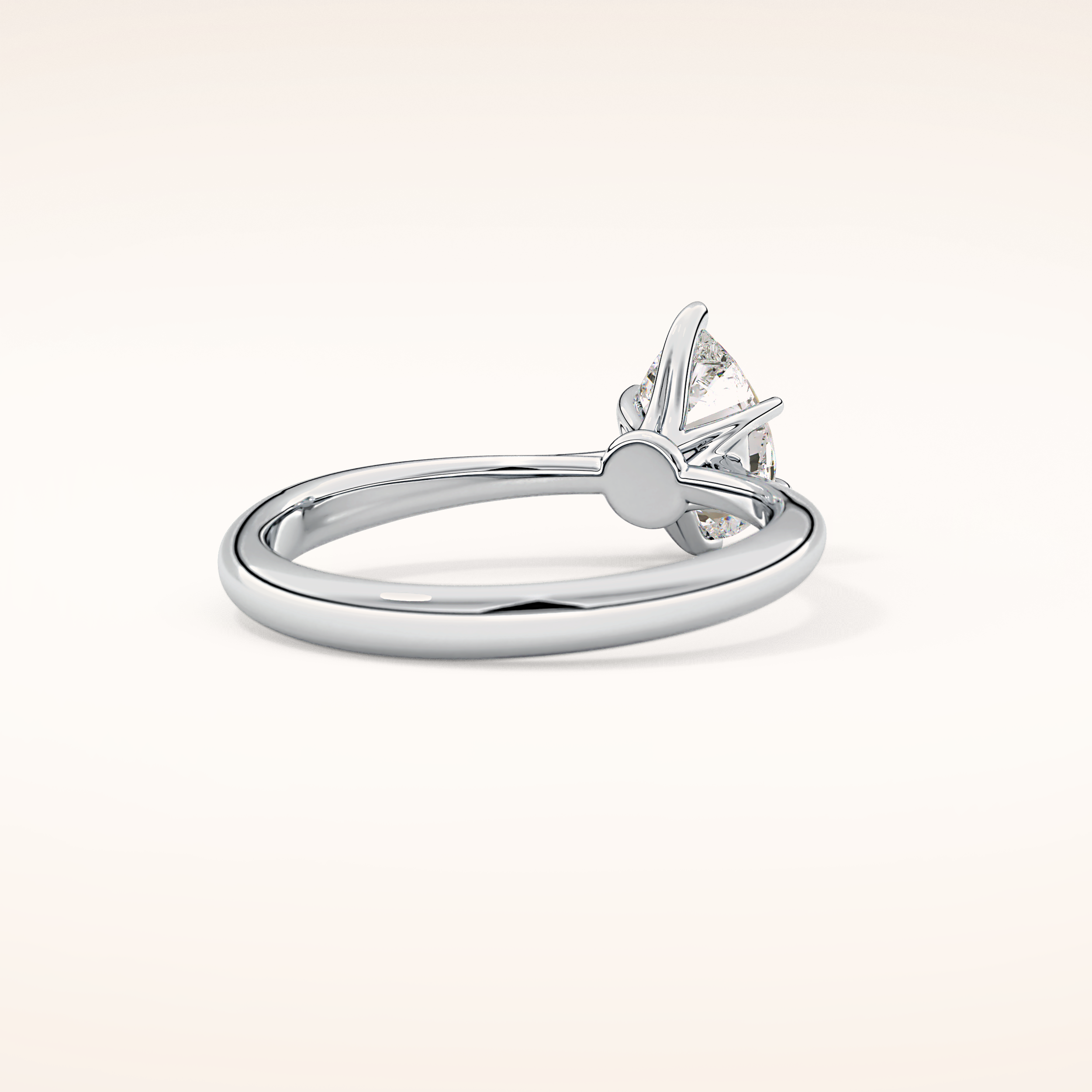 0.93 CT Pear Shaped Solitaire Moissanite Engagement Ring