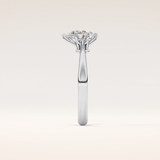 0.93 CT Pear Shaped Solitaire Moissanite Engagement Ring