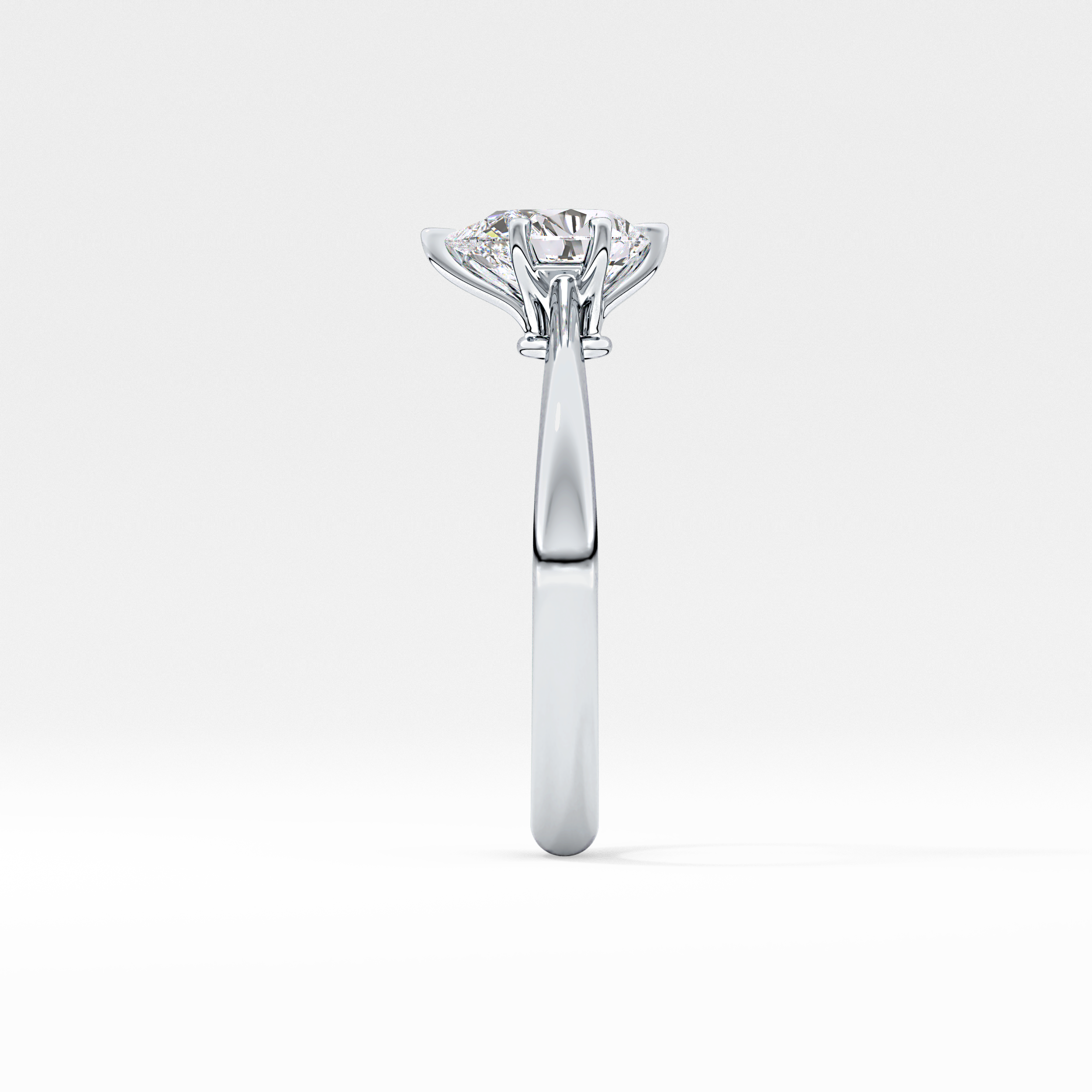 Pear Solitaire Lab Grown Diamond Engagement Ring