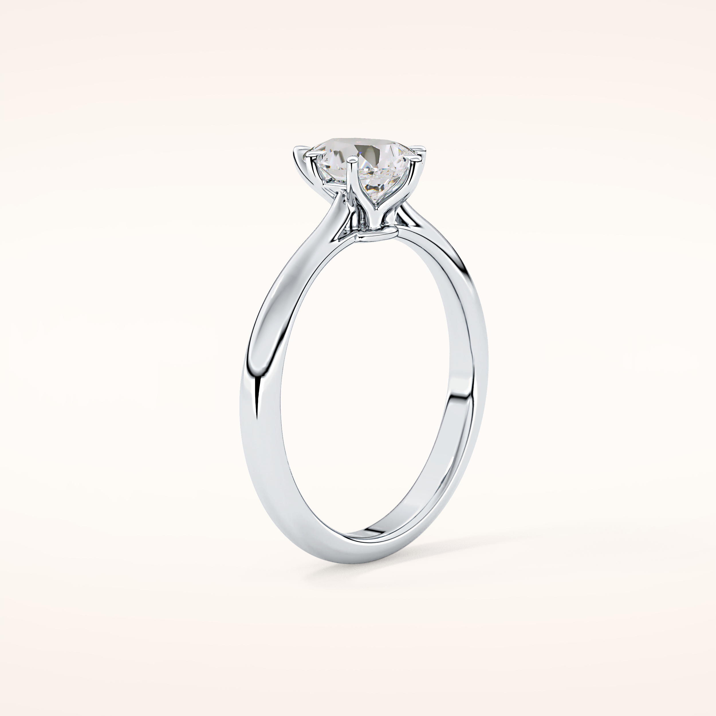 0.93 CT Pear Shaped Solitaire Moissanite Engagement Ring