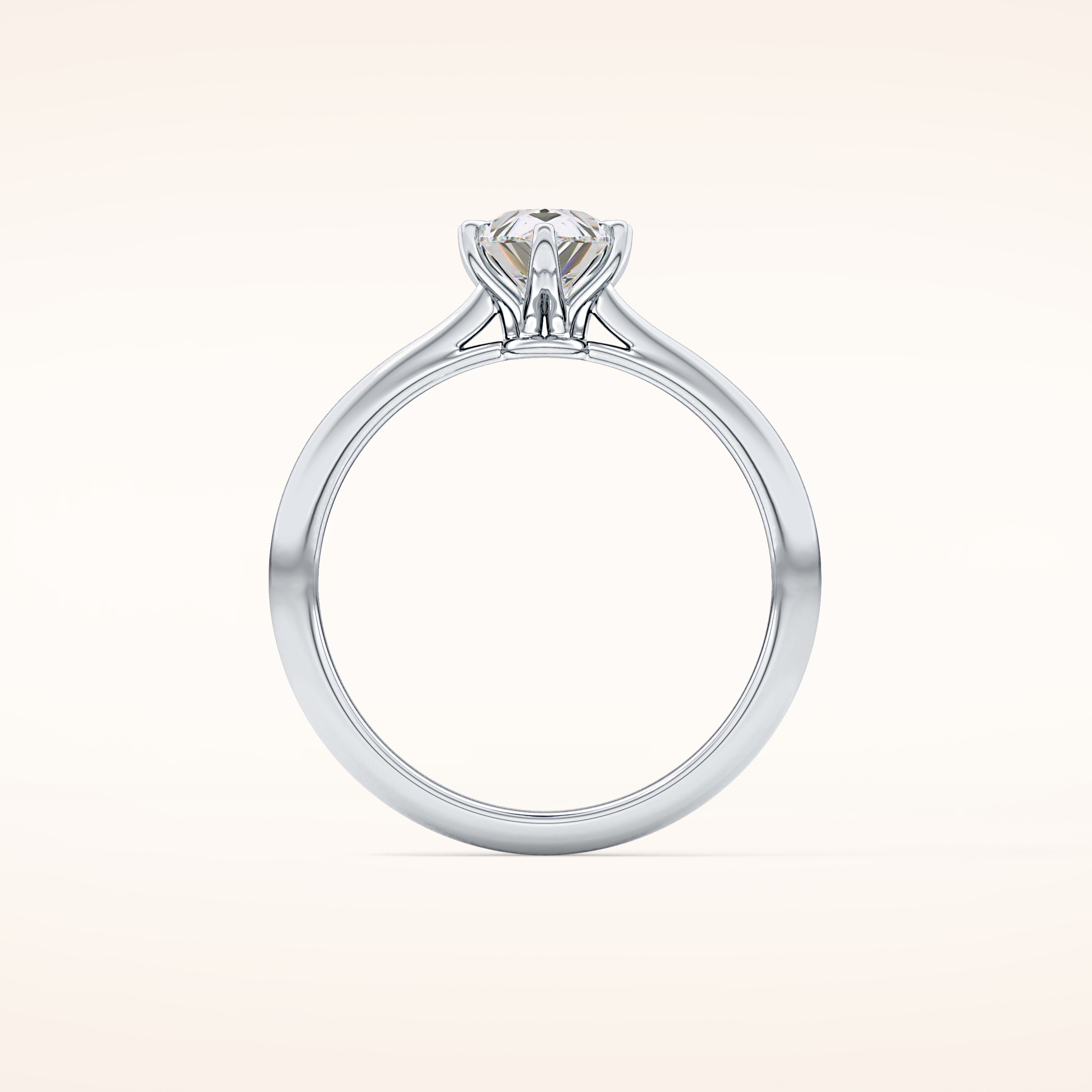 0.93 CT Pear Shaped Solitaire Moissanite Engagement Ring