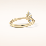 0.82 CT Marquise Shaped Solitaire Moissanite Engagement Ring