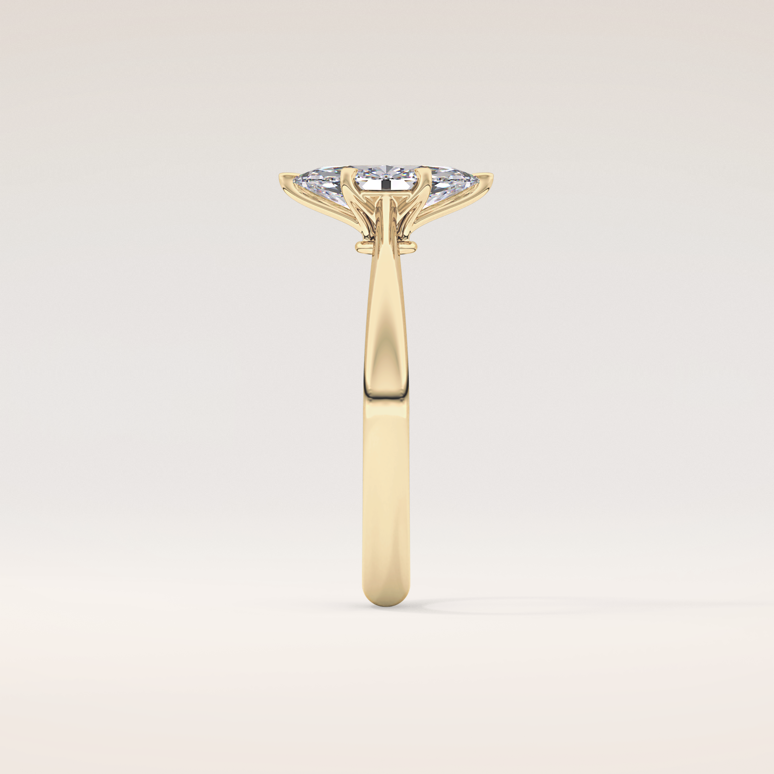 0.82 CT Marquise Shaped Solitaire Moissanite Engagement Ring